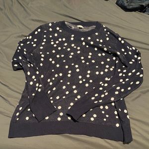 Navy polka dot sweater